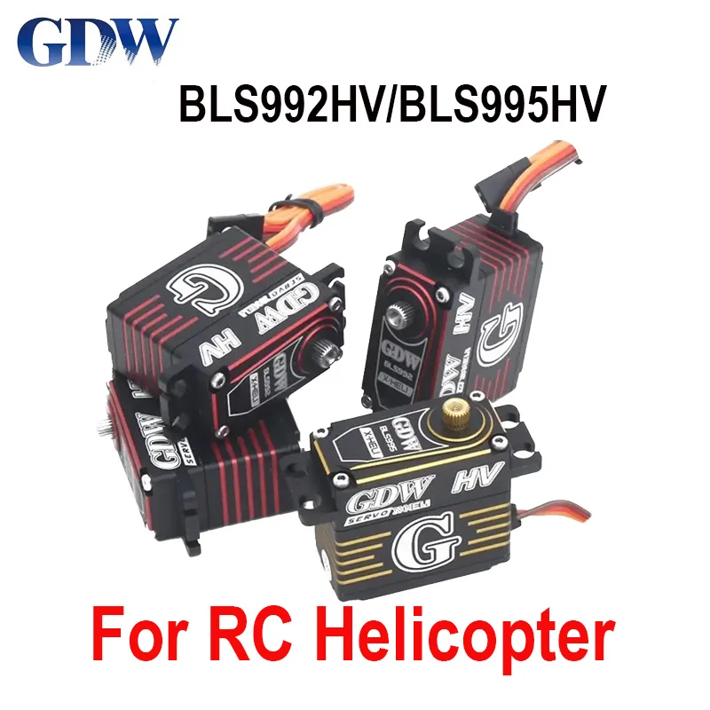 GDW-Alta Velocidade Padrão Digital HV Full Metal Servo Brushless para RC Racer Helicóptero e Avião, BLS992HV, BLS995HV, 28kg, 0.05Sec