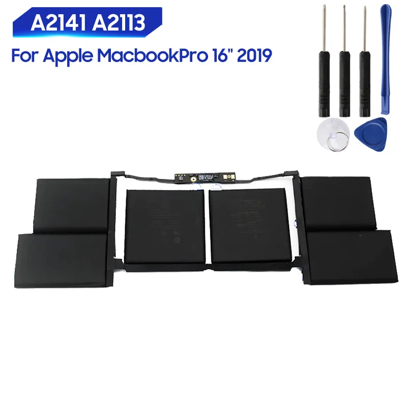 

Сменная батарея для MacBook Pro 16" 2019 A2141 A2113, 8790 мАч, 11.38 В, длительный срок службы