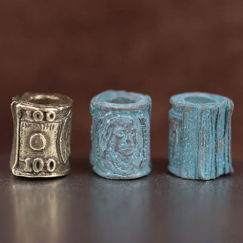 

Долларовые купюры, латунные бусины для ножей, EDC, сделай сам, плетеные браслеты из паракорда, ремешки, подвески, аксессуары, уличные инструменты, подвески, подвески