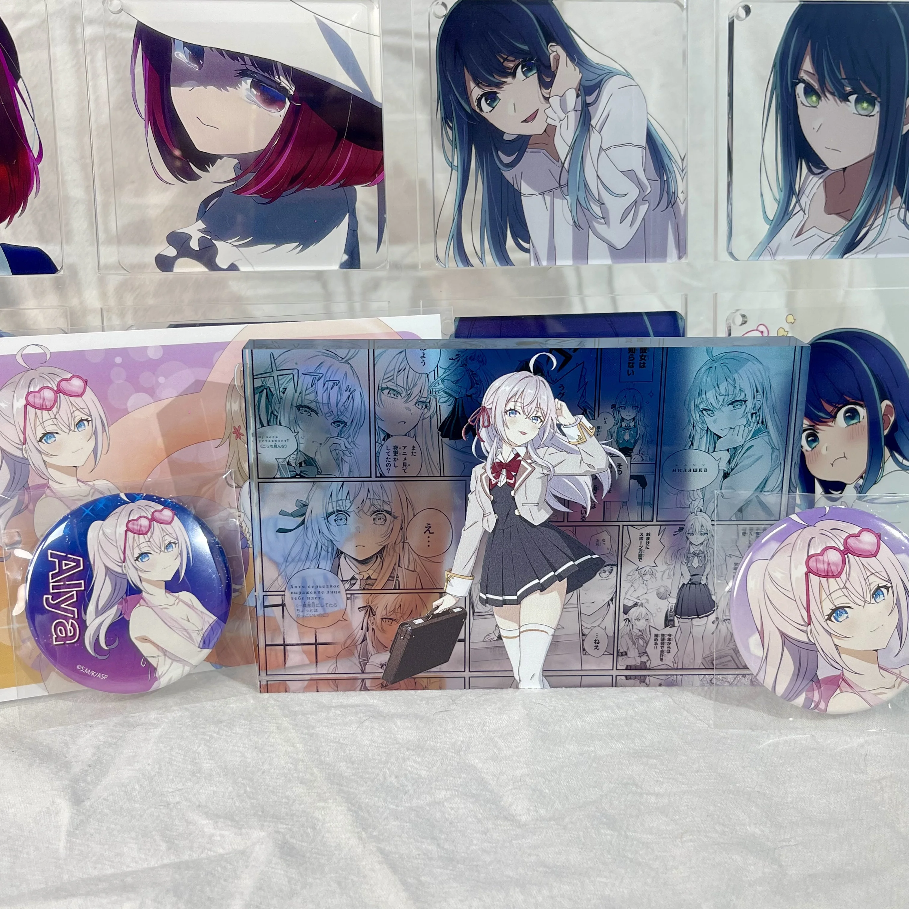 Alya Sometimes Hides Her Feelings in Russian Acrylic Stand Peripheral Alisa Yuki Suo Customized High Transparency Acrylic Bricks