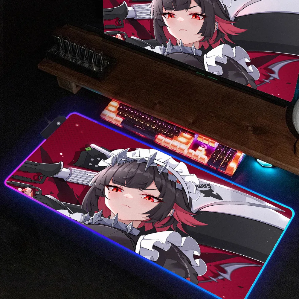 Zenless Zone Zero Ellen Joe HD printing XXL mouse pad RGB backlight mouse pad computer desktop accessories large-sized mouse pad