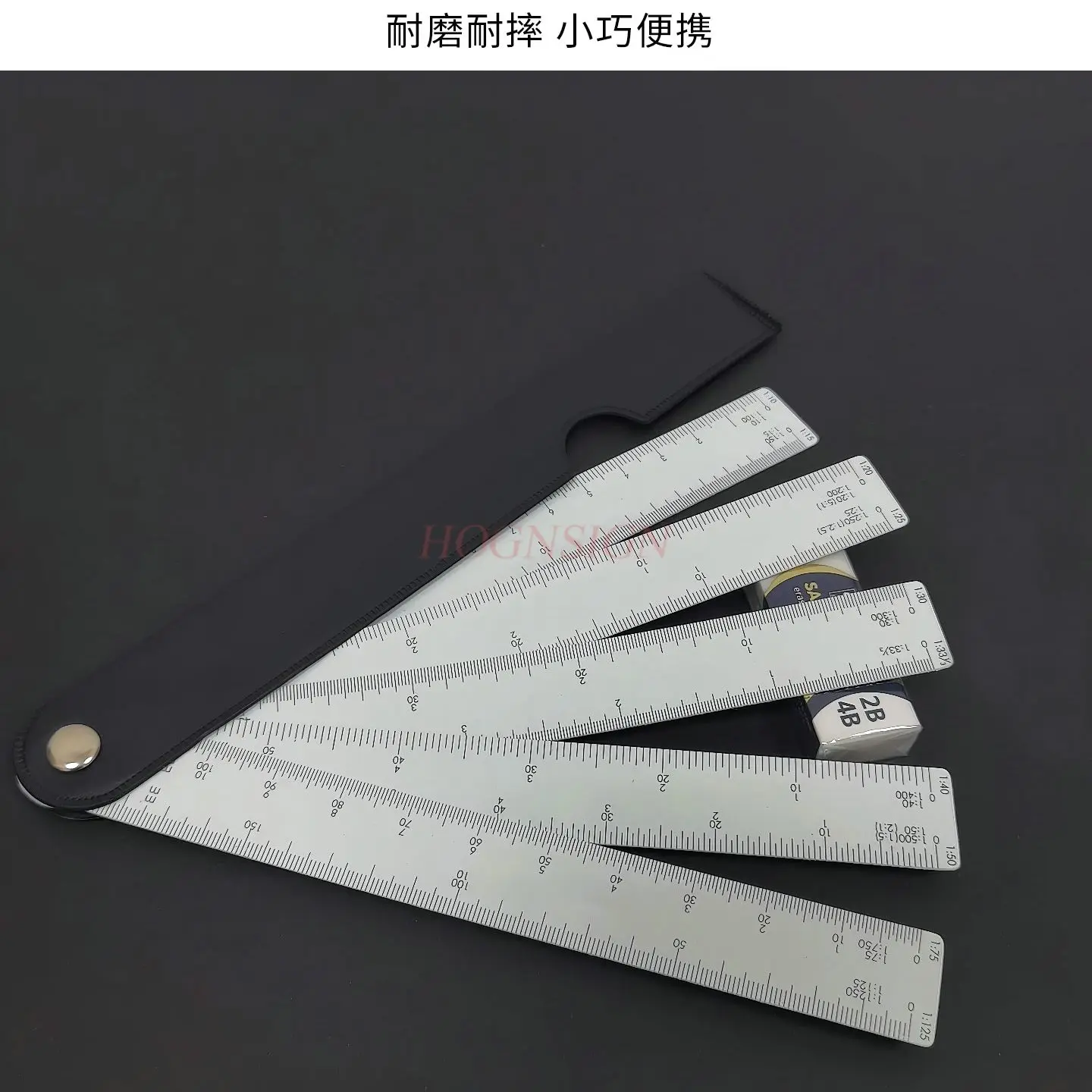 1pcs Fan shaped scale folding ruler interior design drawing clothing ruler multifunctional drawing size scale