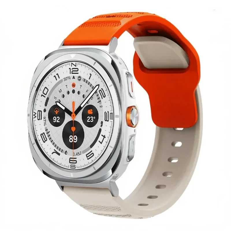 Silicone Strap for Samsung Galaxy Watch 7 Ultra 47mm Replacement Breathable Sports Band Bracelet for Galaxy Watch Ultra Correa
