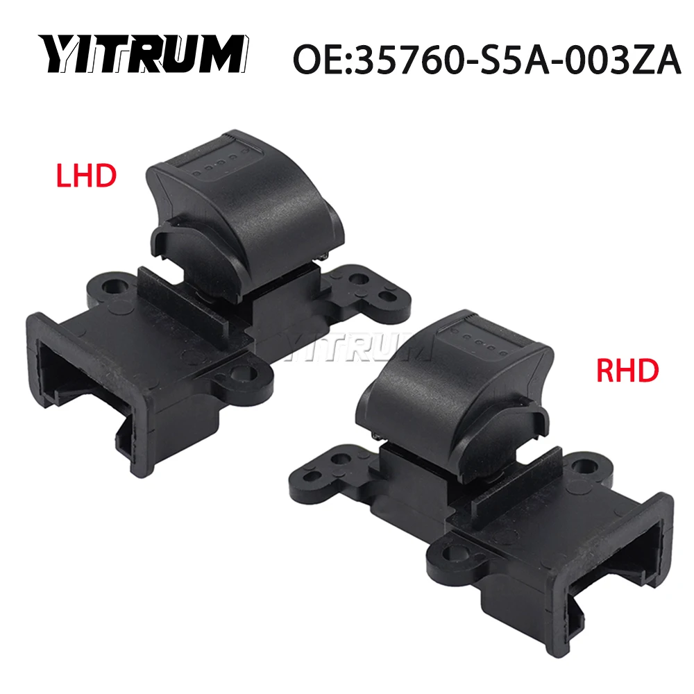 

YITRUM 35760-S5A-003ZA 35760-S5A-004ZA Car Passenger Right Left Power Window Lifter Switch Button For Honda Civic CR-V 2002-2005