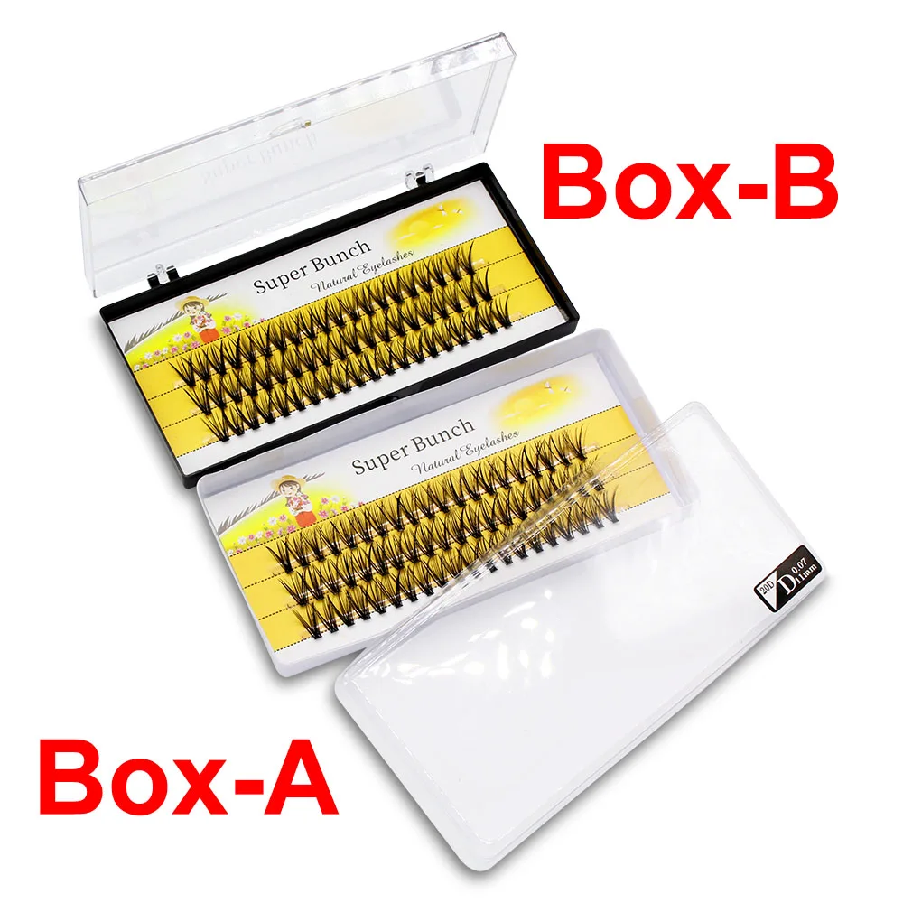 Super Bunch Wide Base 30D/40D/60D/80D Individual Eyelashes Cluster Russia Volume Eyelash Extension False Silk Lashes Makeup Tool