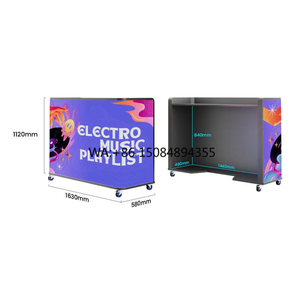 P1.8 LED DJ Booth Table, Foldable & Portable with LED Display for Nightclub/Exhibition