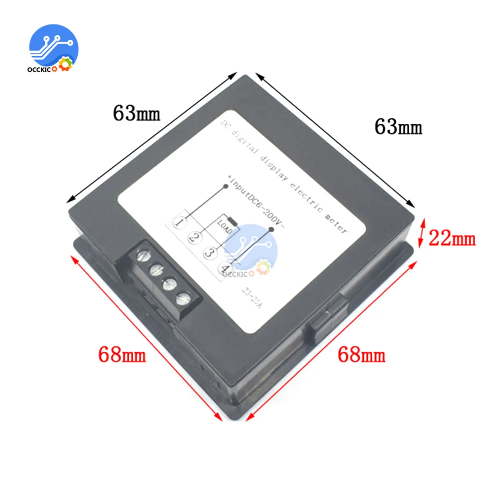 DC 6-200V LCD Digital Display DC Voltage And Current Meter 20A Power Consumption Impedance Multi-Function Meter Tester Tools