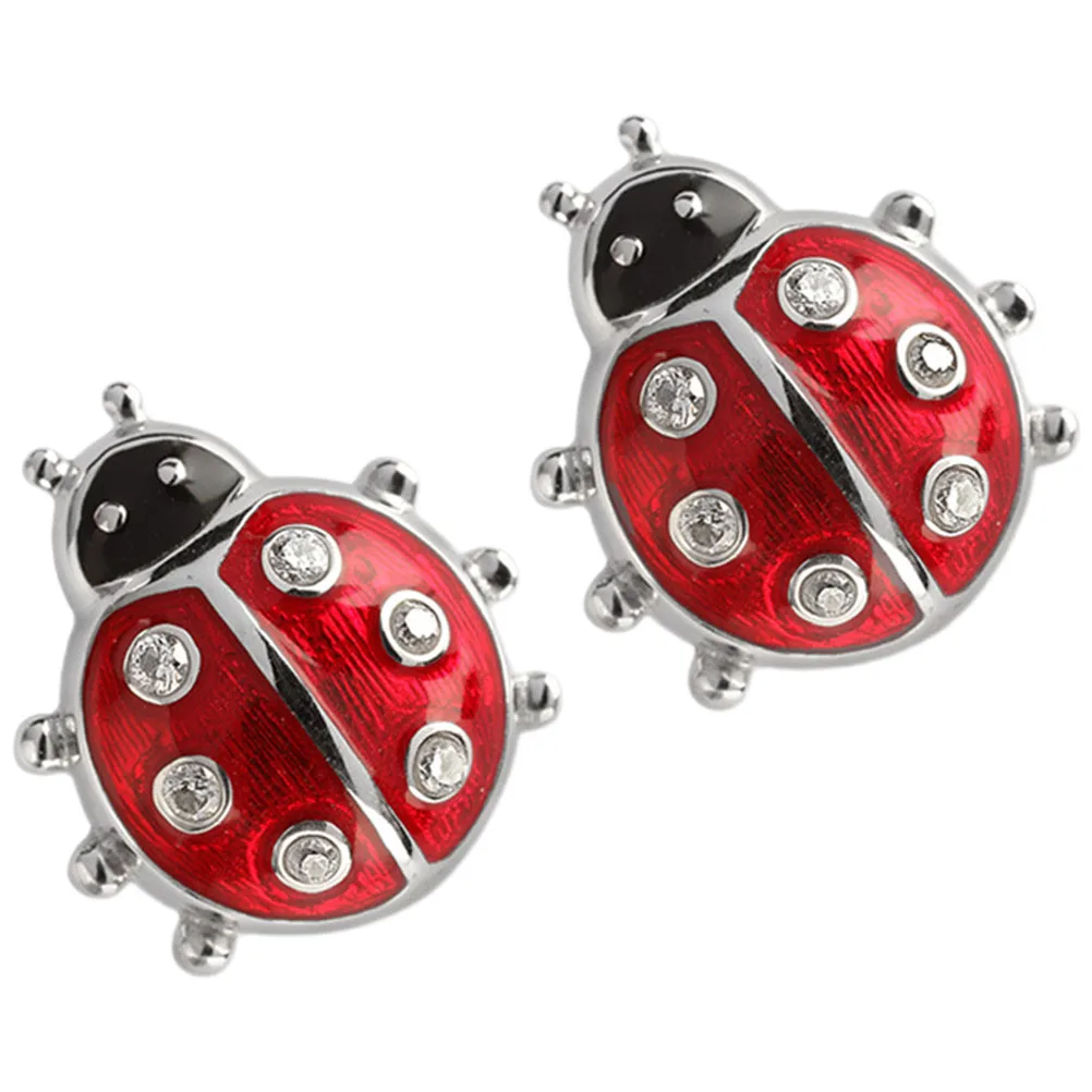 

Ladybug Earrings Silver Earrings Studs For Women Small Ear Studs Fashion Jewelry for Women Party Wedding Gifts