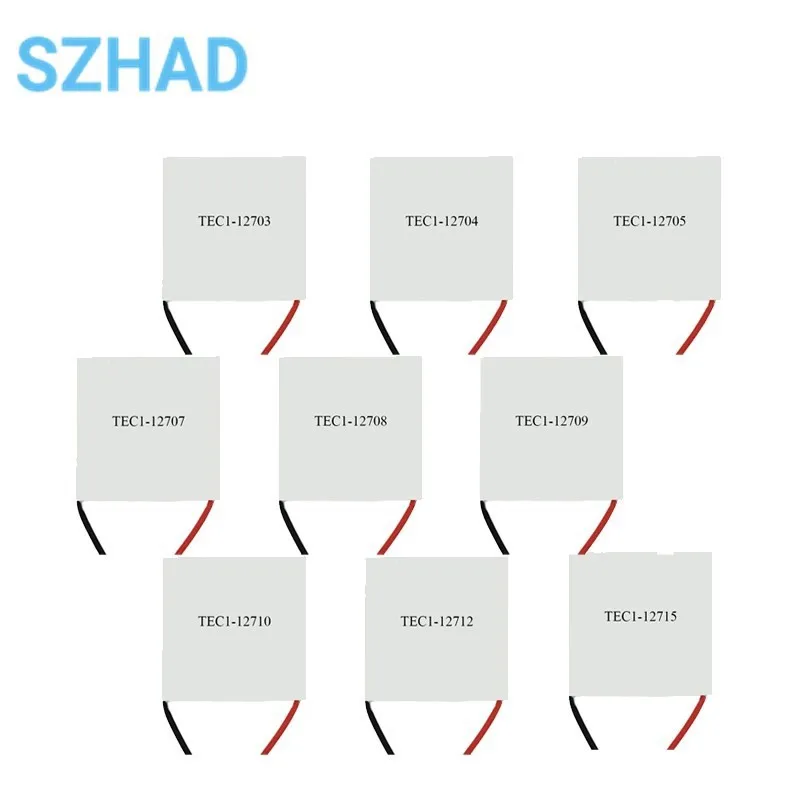 TEC1-12703 TEC1-12704 TEC1-12705/07/08/09/10/12/15 modulo di raffreddamento termoelettrico Peltier 40*40MM 12V refrigerazione a semiconduttore