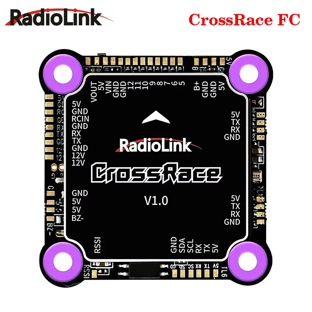 Radiolink 크로스 레이스 비행 컨트롤러, 12CH 출력 OSD 통합, 4-in-1 ESC 플러그 앤 플레이 및 2-8 축 멀티로터 호환