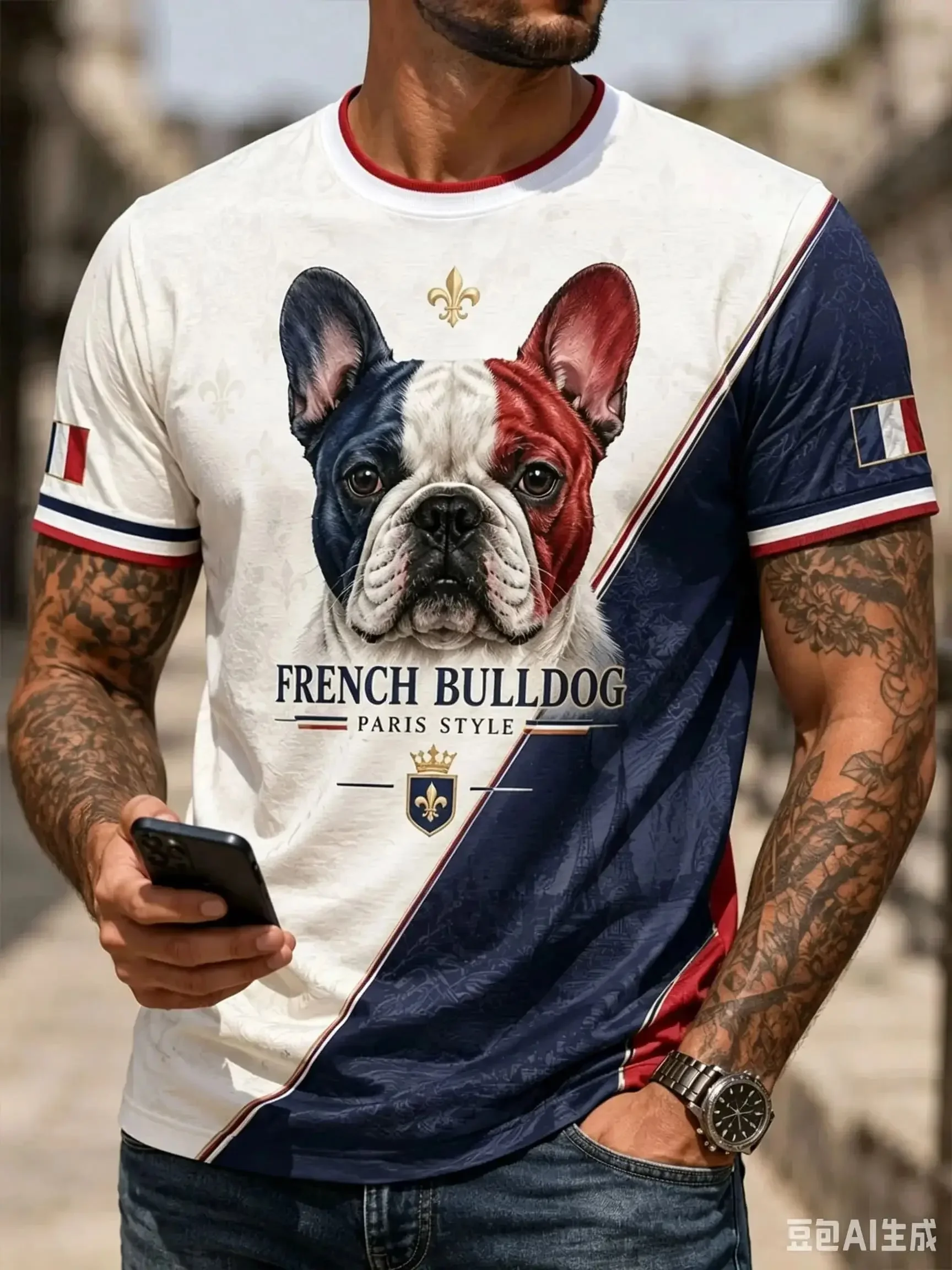 2027 French Gallic Rooster Football Jersey Fans Drying Competition Men's Family T-Shirt New Top Quick Printing Sports Training