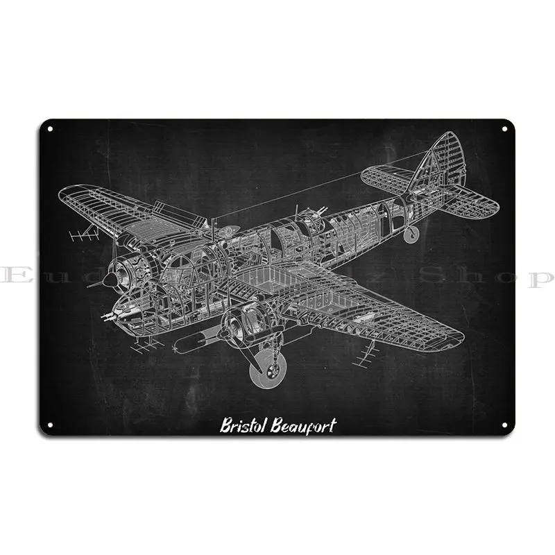 Bristol Beaufort Metal Sign Club Bar Garage Plaques Designing Design Club Tin Sign Poster