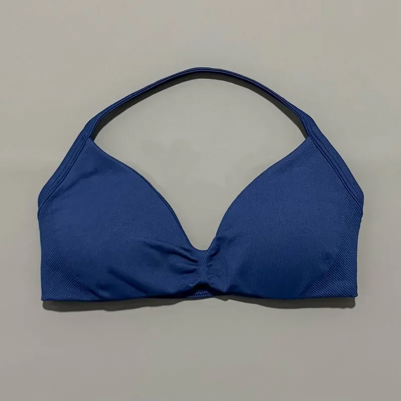 Histello Sportbeha met bandjes Dames Yoga Tankbeha Naadloze hoge ondersteuning Fitness Workout Top Hardloopoefening Halter Gymbeha's