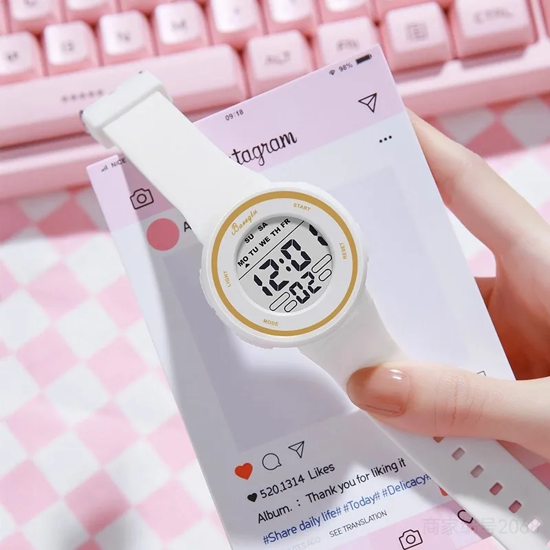 Детские часы для девочек и мальчиков, ночник, водонепроницаемые многофункциональные электронные часы со светодиодным дисплеем, подарок