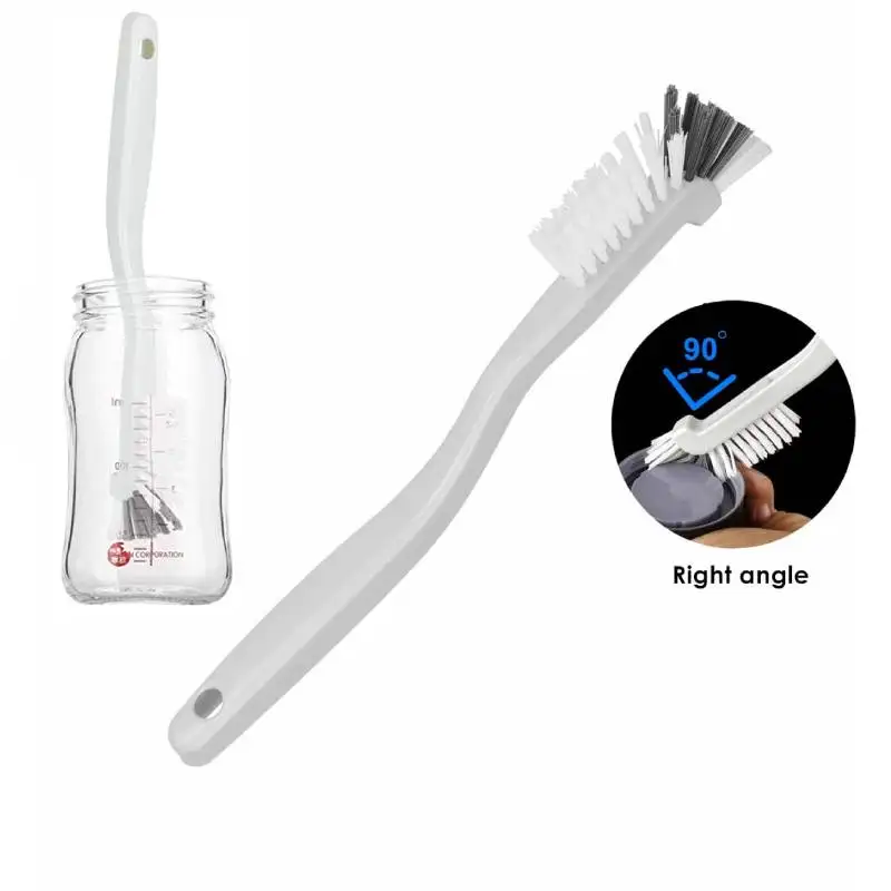 Right Angle Bathroom Scrub Brush, Bottle Brush, Cup Brushes, Kitchen Cleaning Brush, Deep Clean for Dish, Juicer Sink, Household