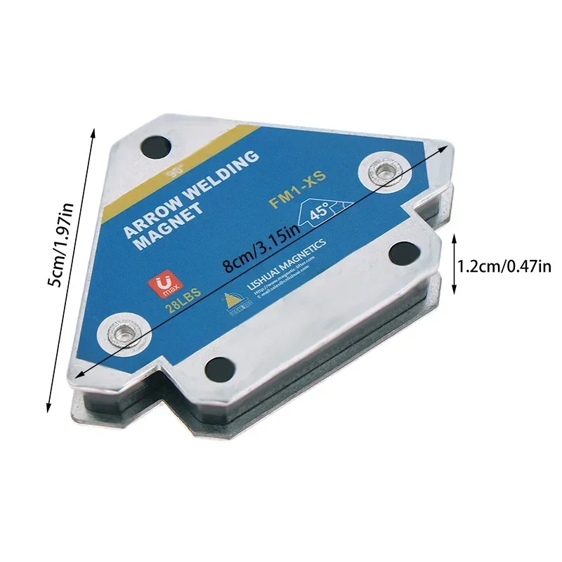 1/2/3Pcs Magnetic Welding Holders 45°Magnet Weld Fixer Angle Solder Arrow Positioner Ferrite Holding Auxiliary Locator Tools