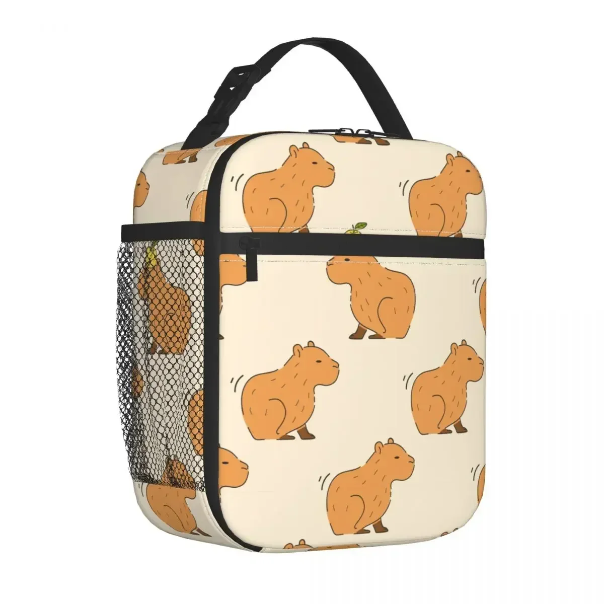 Capybara Cartoon Insulated Lunch Bag High Capacity Meal Container Thermal Bag Tote Lunch Box Beach Travel Girl Boy