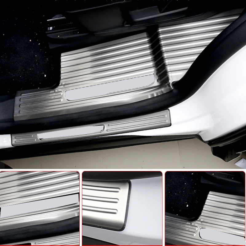 For Ford Explorer U625 2020 2021 2022 Stainless Steel Door Sill Scuff Plate Cover Door Welcome Pedal Threshold Bar Cover Trim