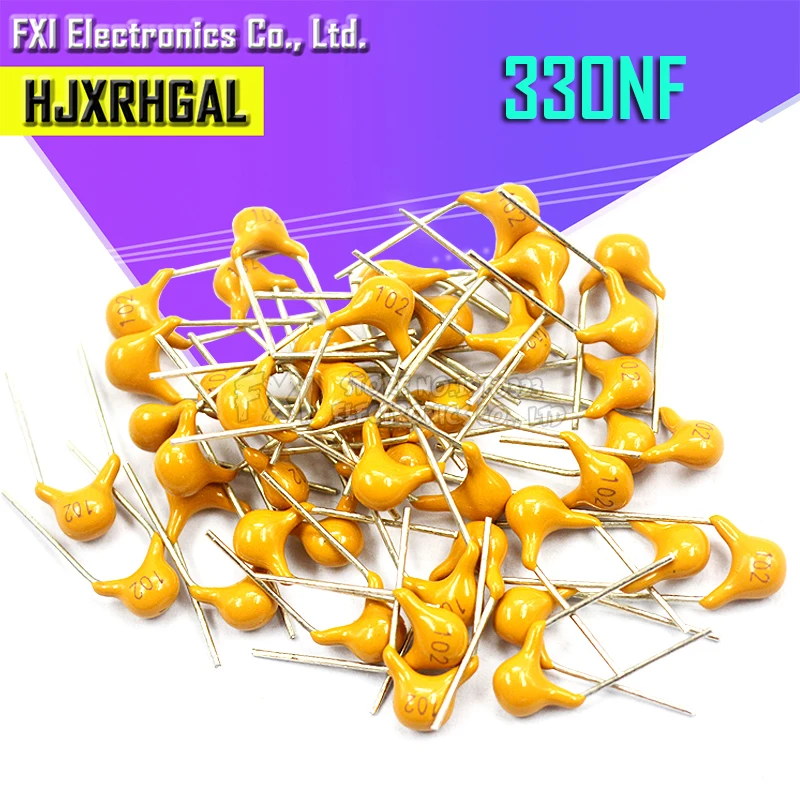 

100PCS 330NF 0.33UF 20% 5.08MM 334 50V MLCC multilayer monolithic ceramic capacitor 0805 New original