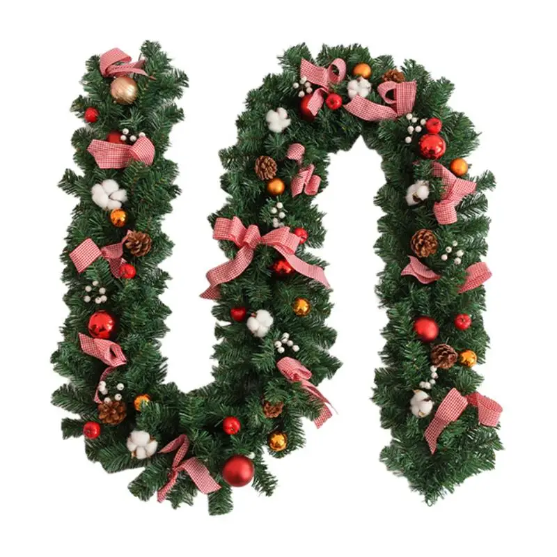 Christmas Wreaths For Front Door High Strength PVC Christmas Decorations Exquisite Door Wreath Bendable Christmas Decor For