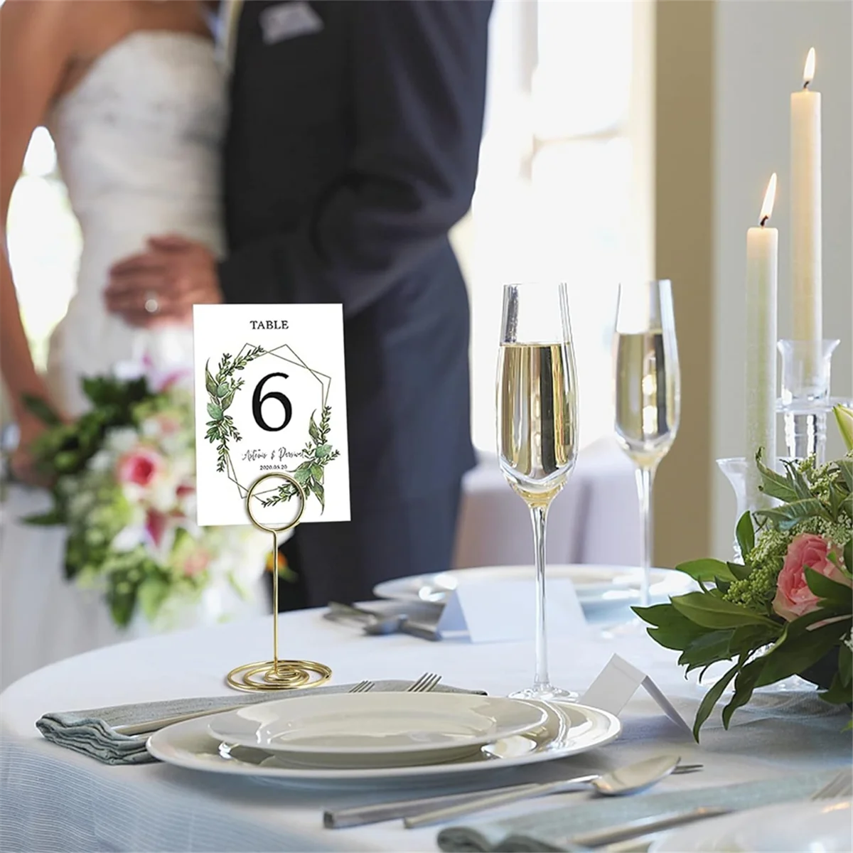 

Table Number Stand Restaurant Sign Stand, Family Photo Display Stand Suitable for Weddings, Graduation Ceremonies, A