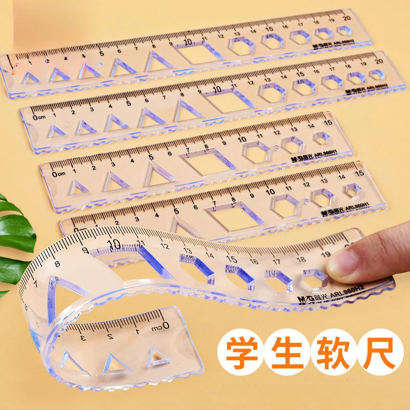 30pcs Clear Soft Ruler 15cm Flexible Transparent Ruler for School Kids School Thing Study Supplies Student Ruler 20cm Stationery
