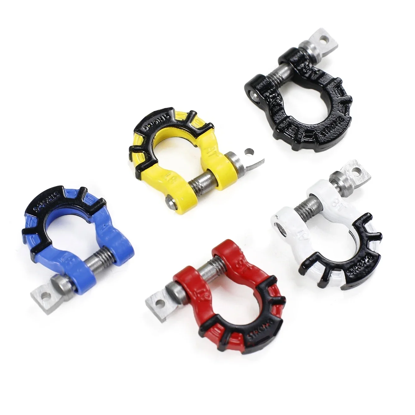 

2 шт. металлический бампер D-образное кольцо, красный буксирный крюк, спасательный крюк прицепа для 1/10 RC гусеничного автомобиля Traxxas TRX4 Axial SCX10, обновленные детали