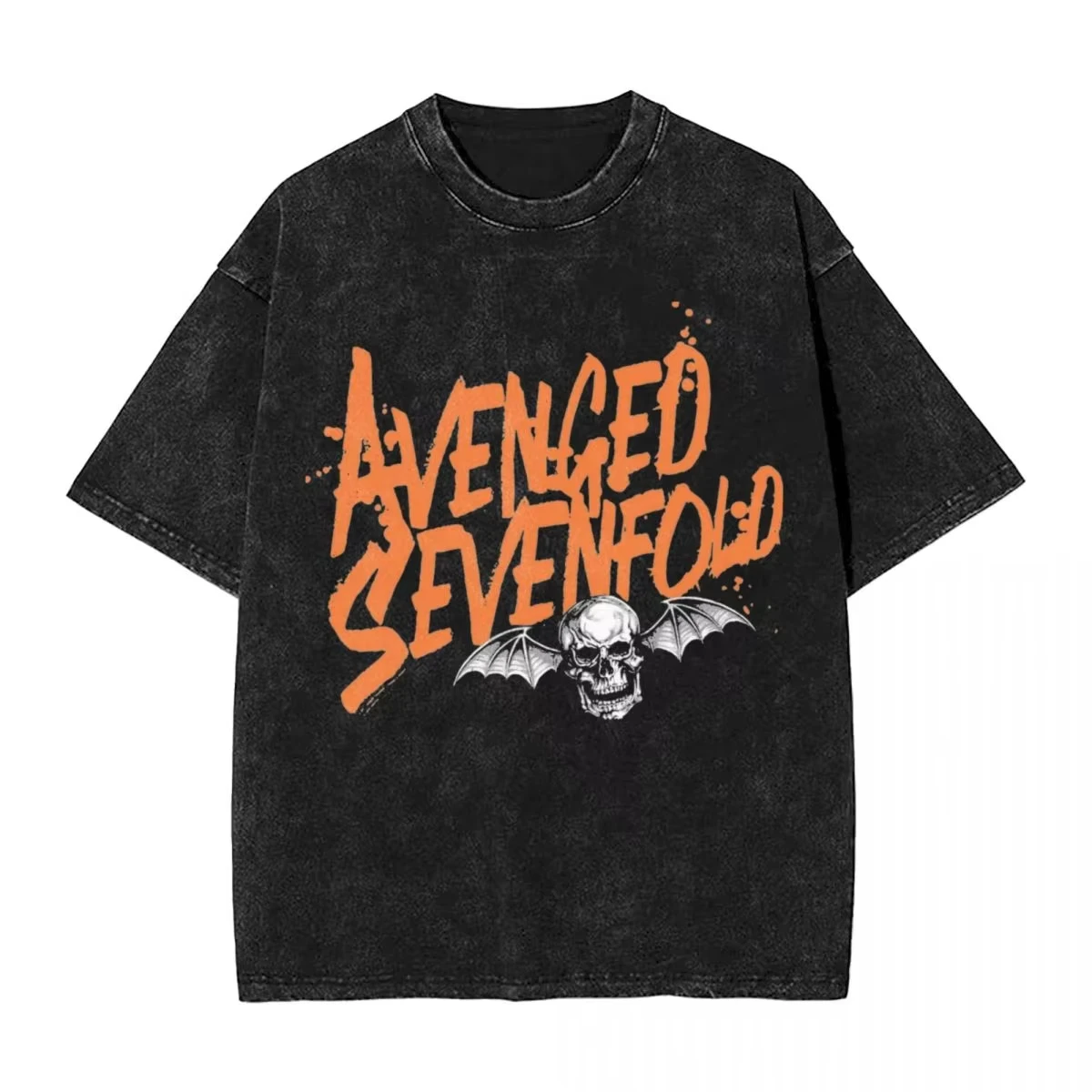 

Washed T Shirt Avenged Sevenfold Hip Hop Vintage T-Shirts Street Streetwear Short Sleeve Graphic Tops Tee Shirt for Men Women
