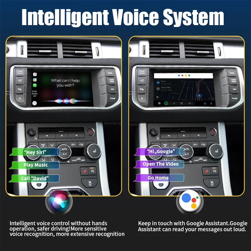 Wireless Carplay Android Auto For Range Rover Evoque 2012-2018 Mirroring Smart Car Play Systems Kit Upgrade Plug and Play