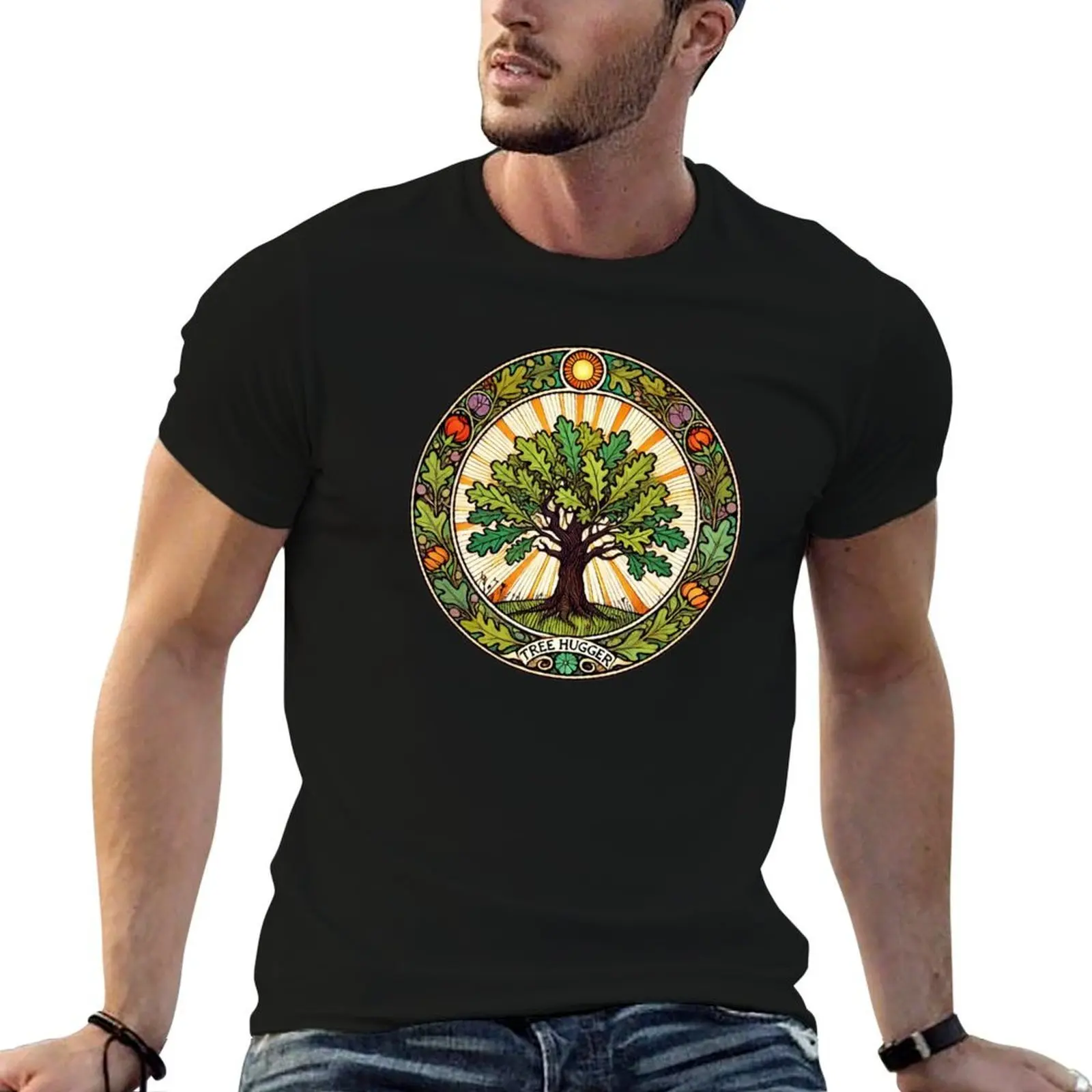 Oak Tree T-Shirt funny costumes street wear mens clothes