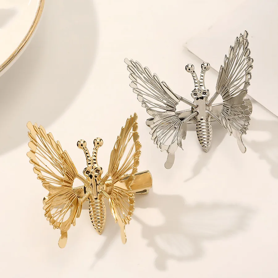 New Hanfu Hairpin Hair Accessories Ancient Style Dragonfly Tassel Step Shaking Move Wing Duckbill Clip Butterfly bride Jewelry