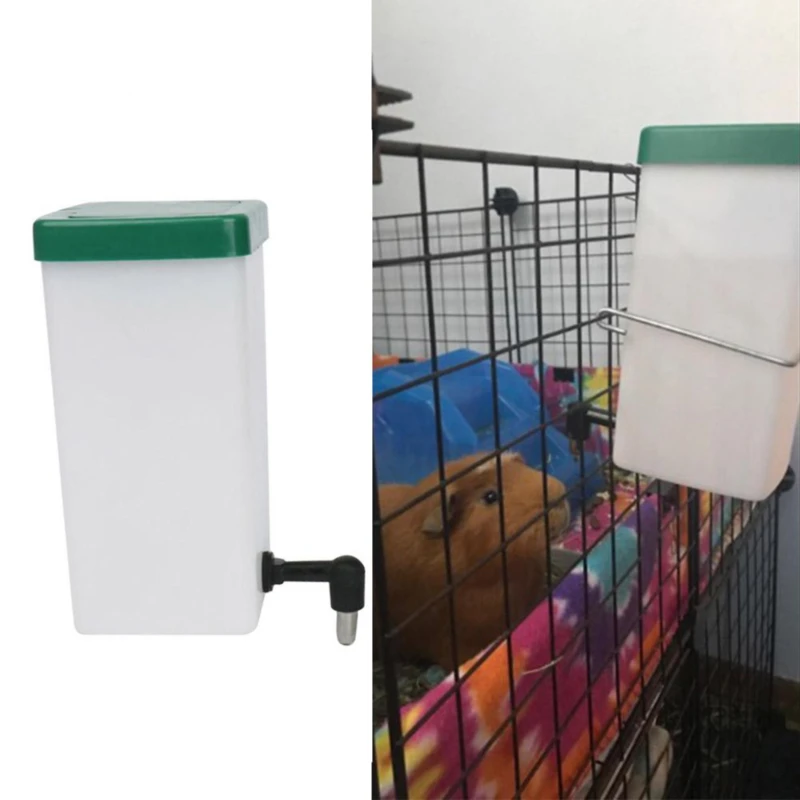 1L Plastic Rabbit Drinking Water Bottle Bucket Hamster Dispenser Cage Hanging Feeder Nipple Water Drinker for Rabbit Guinea pig