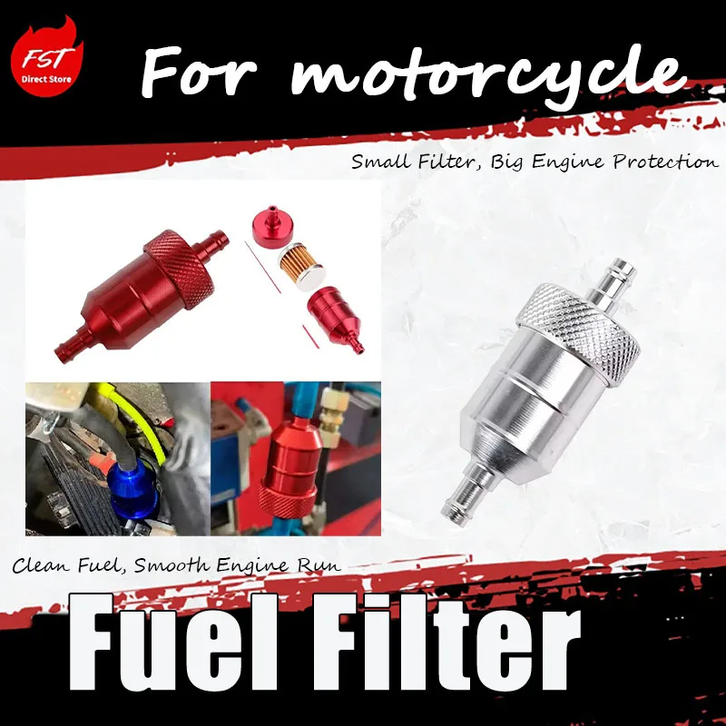 Motorcycle off-road vehicle oil cup 8mm CNC aluminum alloy filter carburetor modification part Clean Fuel, Smooth Engine Run