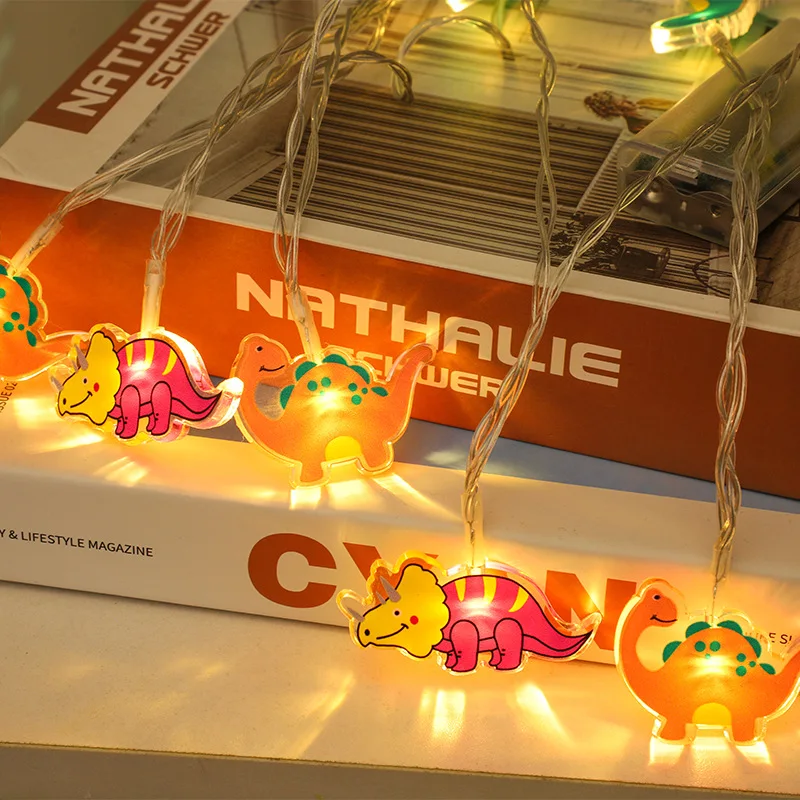 Dinosaurier-Lichterkette für Kinderzimmer, Acryl-Lichter für den Innenbereich, Party-Dekoration, Jungenzimmer-Licht, Weihnachtsdekoration 601 – Detail 7