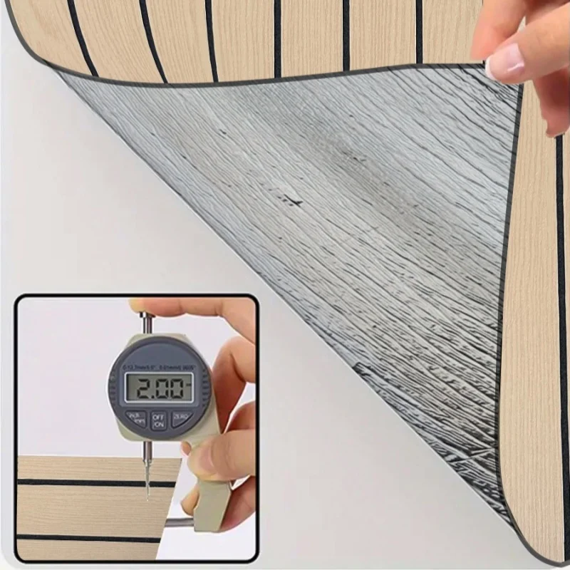 

3D Wood Grain Grille Self-adhesive Wallpapers Home Decor Waterproof Thick Peel & Stick Wall Panels for Living Room Wall Cladding