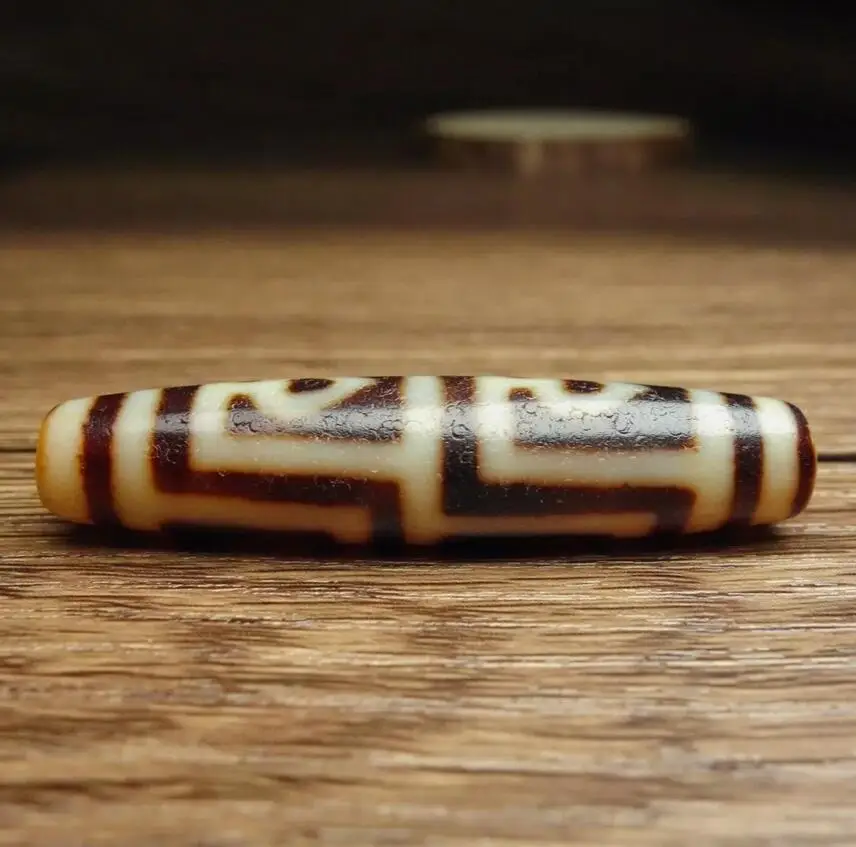 Ancient Tibetan DZI Beads Old Agate Bodhi 4 Eye Totem Amulet Pendant #4275