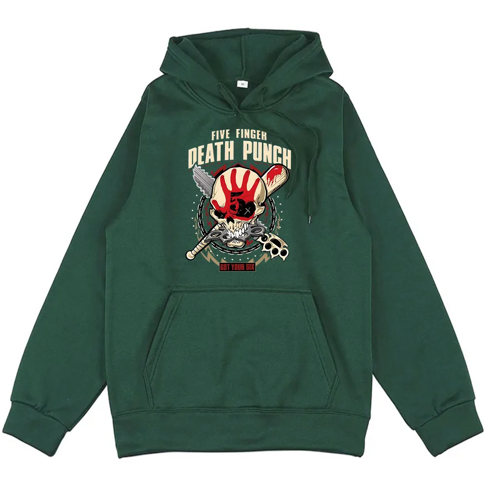 Winter Unisex Streetwear 5FDP Five Finger Death Punch Hoodies Band Heavy Mental Style Sweatshirts Casual Men Women Sudaderas