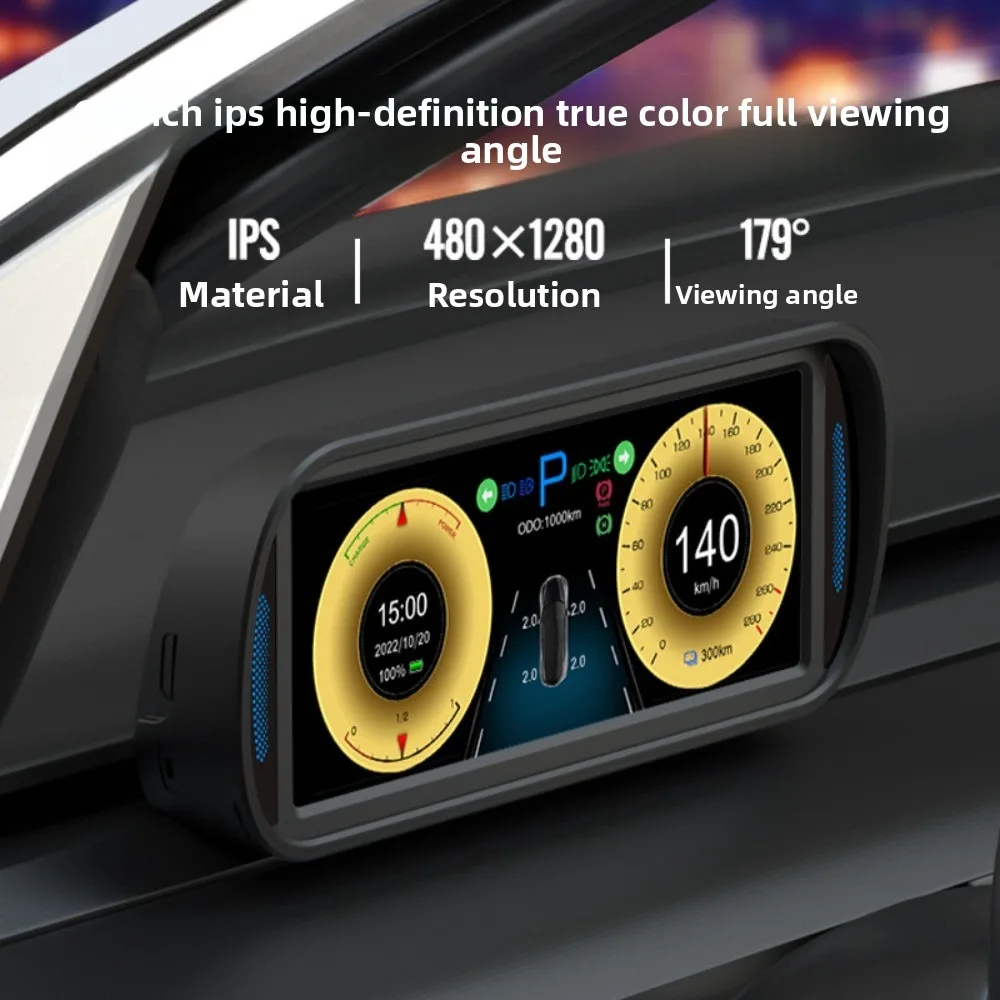 Car Multi-Function LCD Meter HUD Head-Up Display Dashboard Projector for Tesla Model 3 Model Y