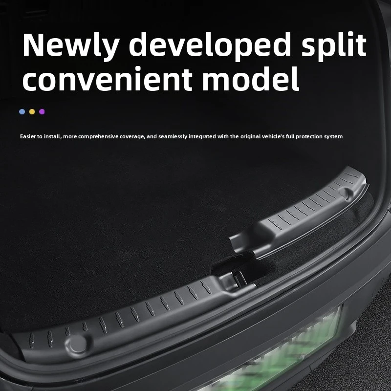 Trunk Bumper Protector Rear Split Style Threshold Guard Scratcher Shield For Tesla Model Y 2024 2025 Refresh Juniper