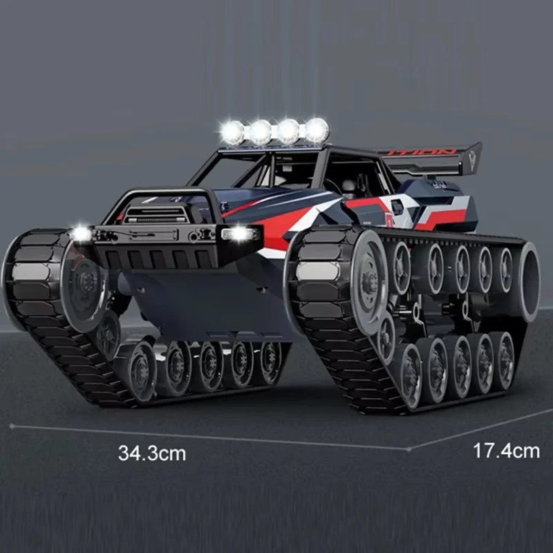 Remmote Control Rc Tank 1/12 2.4g Alloy Remote Control Tank High Speed Drift Spray Tank Model Zabawka dla dzieci Zabawki Prezent urodzinowy