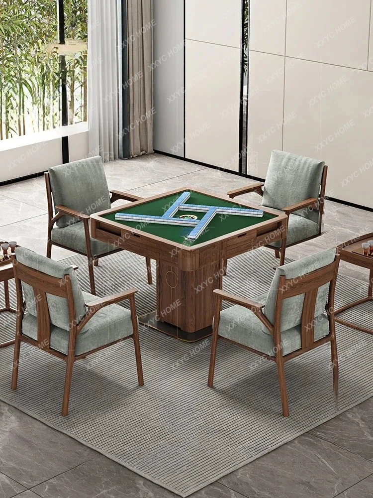 Новый китайский твердый стол для маджонга, североамериканский черный орех, автоматический стол для маджонга с электрическим отключением звука