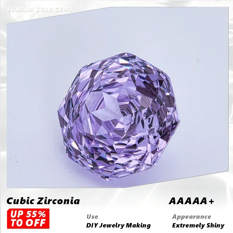 

L-Cubic Zirconia Special Rose Cut Lavender Color Gemstone Bead Wholesale and Retail for Diy Ring Necklace Earrings Main Material
