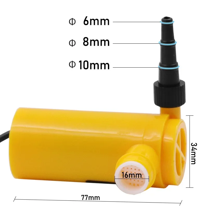 12V Small Water Pump 3 In 1 Small Water Pump 10m Head Submersible Pump for Water Drill Cutting Machine