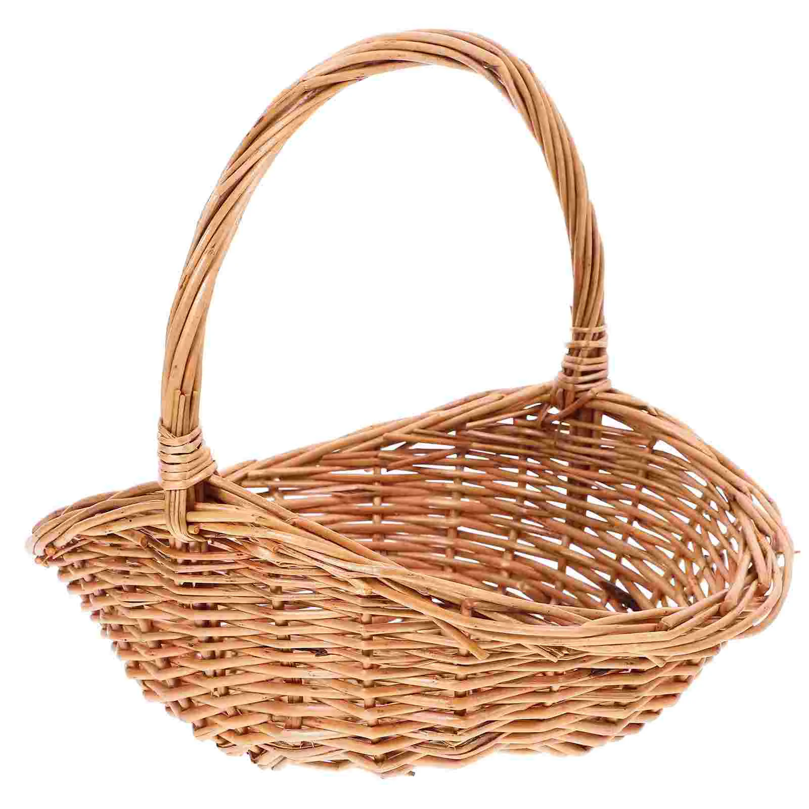 

Mat Picnic Basket Round Handheld Grocery Household Baby Cotton Rope Flower Girl