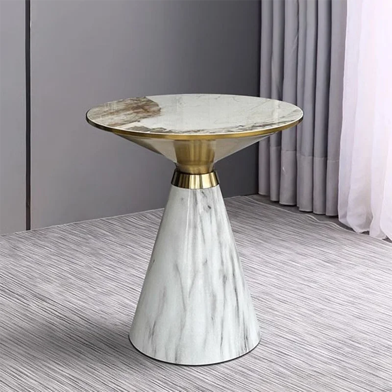 

Light Luxury Round Coffee Table, Modern, Simple And Exquisite Household Bedside Corner, Living Room Sofa Edge,decor