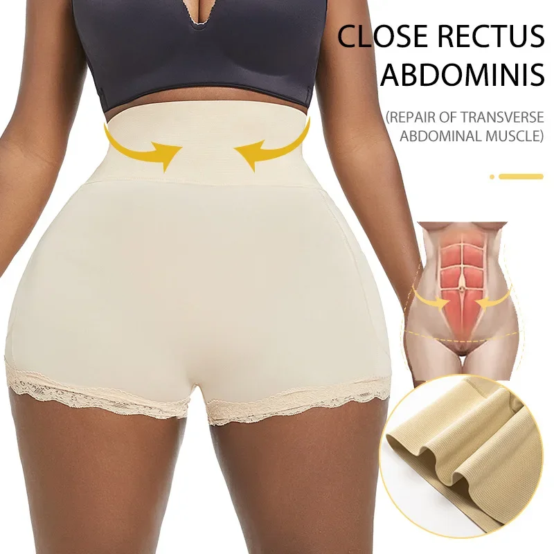 Calças femininas de controle de barriga, calças de levantamento de quadril, tamanho grande, cintura modeladora, modelagem corporal de cintura alta, roupa íntima de cintura alta