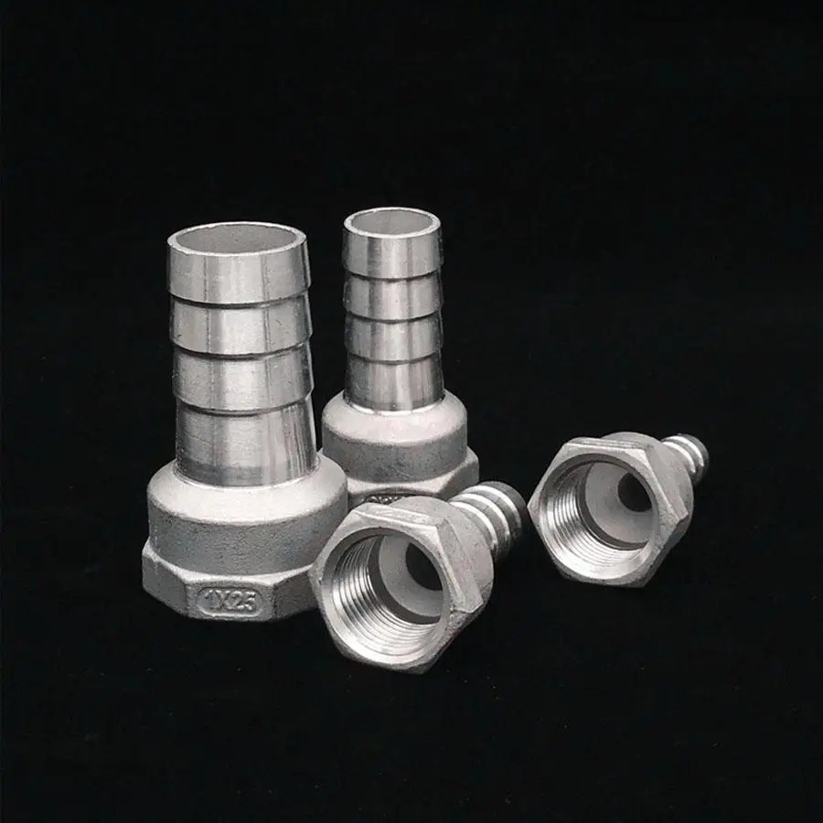 

1/2" 3/4" 1" BSPT Female Hosetail Barb Fitting 304 Stainless Steel Water Gas Oil Coupling