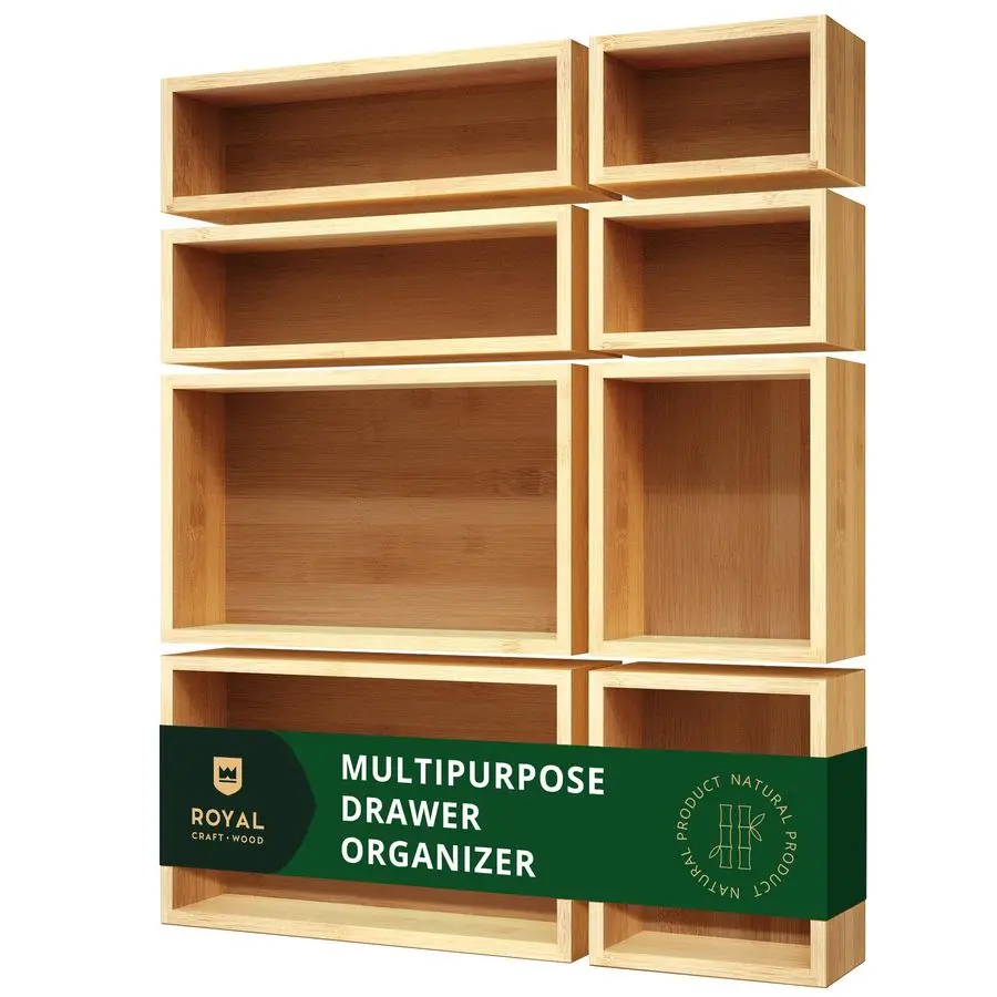 

Bamboo Jewelry Organizer Box amp Chests Set Versatile Storage Solution for Makeup, Jewelry, and Bathroom Essentials 8 Boxes