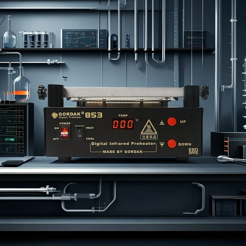 

Gordak 853 IR Infrared Preheater BGA Disassembly and Assembly Heating Soldering Station PCB Board Desoldering BGA Rework Station
