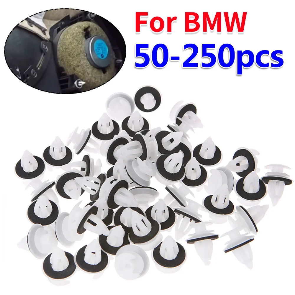 50-250pcs Nylon Car Interior Door Panel Card Trim Fastener Retainer Clips Door Trim Panel Retainer Fastener Kit For BMW E21 E30